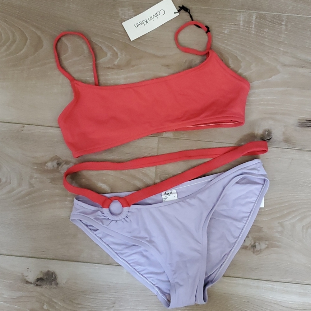 NWT Calvin Klein 2pc Belted Bikini